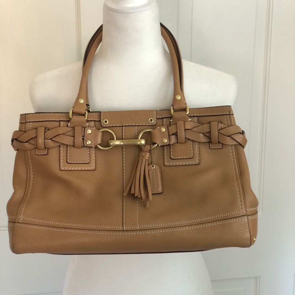 Coach Hamptons Braided Leather Bag